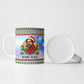 Bobby Seale Christmas Ceramic Mug Retro Ugly Christmas Pattern Festive Activist Portrait