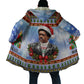 Bobby Seale Christmas Cloak Retro Ugly Christmas Pattern Festive Activist Portrait