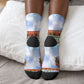 Bobby Seale Christmas Crew Socks Retro Ugly Christmas Pattern Festive Activist Portrait