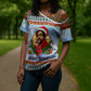 Bobby Seale Christmas Cross Shoulder Shirt Retro Ugly Christmas Pattern Festive Activist Portrait