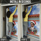 Bobby Seale Christmas Door Cover Retro Ugly Christmas Pattern Festive Activist Portrait