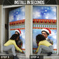 Bobby Seale Christmas Door Cover Retro Ugly Christmas Pattern Festive Activist Portrait