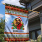 Bobby Seale Christmas Garden Flag Retro Ugly Christmas Pattern Festive Activist Portrait