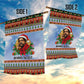 Bobby Seale Christmas Garden Flag Retro Ugly Christmas Pattern Festive Activist Portrait