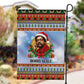 Bobby Seale Christmas Garden Flag Retro Ugly Christmas Pattern Festive Activist Portrait