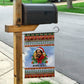 Bobby Seale Christmas Garden Flag Retro Ugly Christmas Pattern Festive Activist Portrait