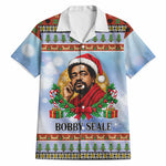 Bobby Seale Christmas Hawaiian Shirt Retro Ugly Christmas Pattern Festive Activist Portrait