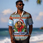 Bobby Seale Christmas Hawaiian Shirt Retro Ugly Christmas Pattern Festive Activist Portrait