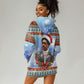 Bobby Seale Christmas Hoodie Dress Retro Ugly Christmas Pattern Festive Activist Portrait