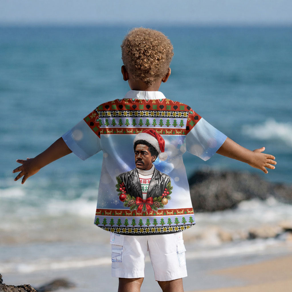 Bobby Seale Christmas Kid Hawaiian Shirt Retro Ugly Christmas Pattern Festive Activist Portrait