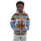 Bobby Seale Christmas Kid Hoodie Retro Ugly Christmas Pattern Festive Activist Portrait