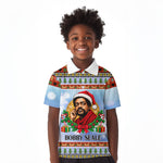 Bobby Seale Christmas Kid Polo Shirt Retro Ugly Christmas Pattern Festive Activist Portrait