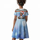Bobby Seale Christmas Kid Short Sleeve Dress Retro Ugly Christmas Pattern Festive Activist Portrait