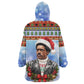 Bobby Seale Christmas Kid Wearable Blanket Hoodie Retro Ugly Christmas Pattern Festive Activist Portrait