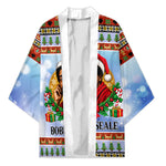 Bobby Seale Christmas Kimono Retro Ugly Christmas Pattern Festive Activist Portrait