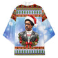 Bobby Seale Christmas Kimono Retro Ugly Christmas Pattern Festive Activist Portrait