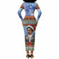 Bobby Seale Christmas Long Sleeve Bodycon Dress Retro Ugly Christmas Pattern Festive Activist Portrait