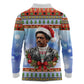 Bobby Seale Christmas Long Sleeve Polo Shirt Retro Ugly Christmas Pattern Festive Activist Portrait