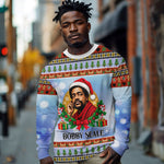 Bobby Seale Christmas Long Sleeve Shirt Retro Ugly Christmas Pattern Festive Activist Portrait