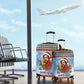 Bobby Seale Christmas Luggage Cover Retro Ugly Christmas Pattern Festive Activist Portrait