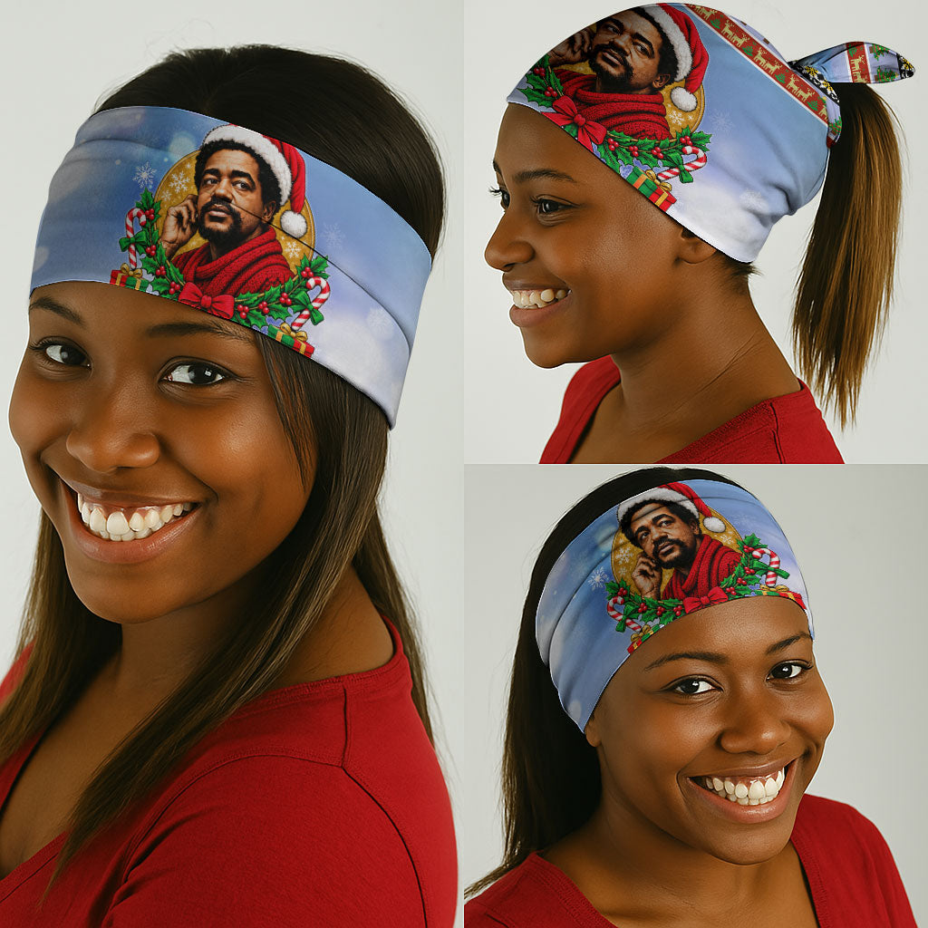 Bobby Seale Christmas Neck Gaiter Retro Ugly Christmas Pattern Festive Activist Portrait