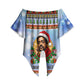 Bobby Seale Christmas Off Shoulder Wrap Waist Top Retro Ugly Christmas Pattern Festive Activist Portrait