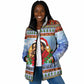 Bobby Seale Christmas Padded Jacket Retro Ugly Christmas Pattern Festive Activist Portrait