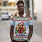 Bobby Seale Christmas Polo Shirt Retro Ugly Christmas Pattern Festive Activist Portrait