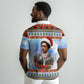 Bobby Seale Christmas Polo Shirt Retro Ugly Christmas Pattern Festive Activist Portrait