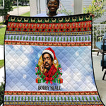 Bobby Seale Christmas Quilt Retro Ugly Christmas Pattern Festive Activist Portrait