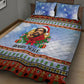 Bobby Seale Christmas Quilt Bed Set Retro Ugly Christmas Pattern Festive Activist Portrait
