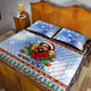 Bobby Seale Christmas Quilt Bed Set Retro Ugly Christmas Pattern Festive Activist Portrait