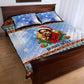 Bobby Seale Christmas Quilt Bed Set Retro Ugly Christmas Pattern Festive Activist Portrait