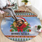 Bobby Seale Christmas Round Carpet Retro Ugly Christmas Pattern Festive Activist Portrait