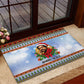 Bobby Seale Christmas Rubber Doormat Retro Ugly Christmas Pattern Festive Activist Portrait