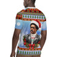 Bobby Seale Christmas Rugby Jersey Retro Ugly Christmas Pattern Festive Activist Portrait