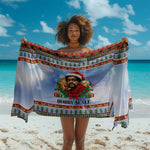 Bobby Seale Christmas Sarong Retro Ugly Christmas Pattern Festive Activist Portrait