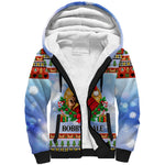 Bobby Seale Christmas Sherpa Hoodie Retro Ugly Christmas Pattern Festive Activist Portrait