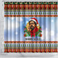 Bobby Seale Christmas Shower Curtain Retro Ugly Christmas Pattern Festive Activist Portrait