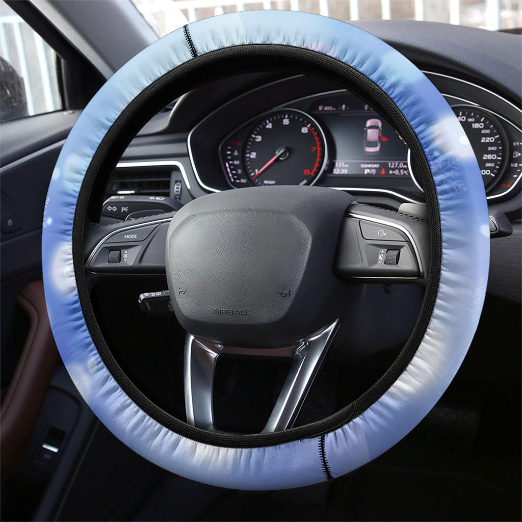 Bobby Seale Christmas Steering Wheel Cover Retro Ugly Christmas Pattern Festive Activist Portrait