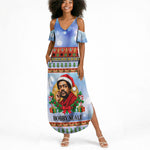 Bobby Seale Christmas Summer Maxi Dress Retro Ugly Christmas Pattern Festive Activist Portrait
