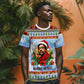 Bobby Seale Christmas T shirt Retro Ugly Christmas Pattern Festive Activist Portrait
