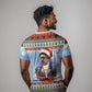 Bobby Seale Christmas T shirt Retro Ugly Christmas Pattern Festive Activist Portrait