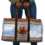 Bobby Seale Christmas Travel Bag Retro Ugly Christmas Pattern Festive Activist Portrait