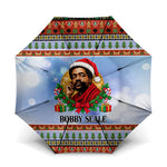 Bobby Seale Christmas Umbrella Retro Ugly Christmas Pattern Festive Activist Portrait