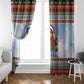 Bobby Seale Christmas Window Curtain Retro Ugly Christmas Pattern Festive Activist Portrait