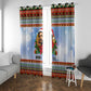 Bobby Seale Christmas Window Curtain Retro Ugly Christmas Pattern Festive Activist Portrait
