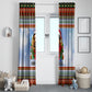 Bobby Seale Christmas Window Curtain Retro Ugly Christmas Pattern Festive Activist Portrait