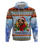 Bobby Seale Christmas Zip Hoodie Retro Ugly Christmas Pattern Festive Activist Portrait