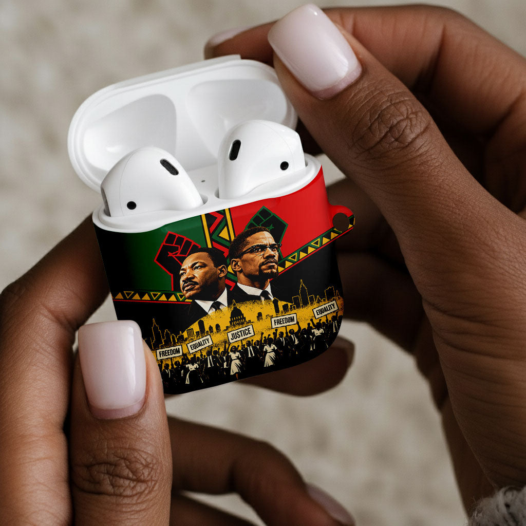 Civil Rights Leaters Martin Luther King Jr And Malcolm X AirPods Case Civil Rights Leaders ...